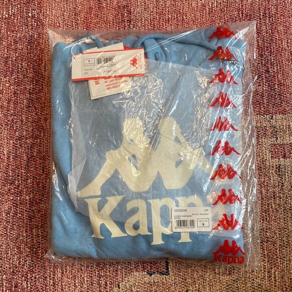 Kappa Authentic Ambatoboeny Cropped Light Blue Hoodie NWT - Picture 4 of 7